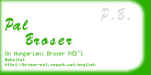pal broser business card